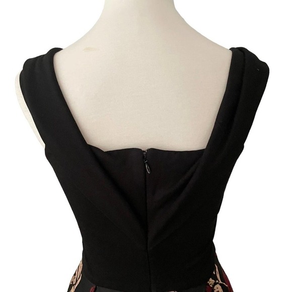 Hutch Black Off the Shoulder Floral Jacquard High Low Ball Gown Dress Size 2 - Picture 7 of 10